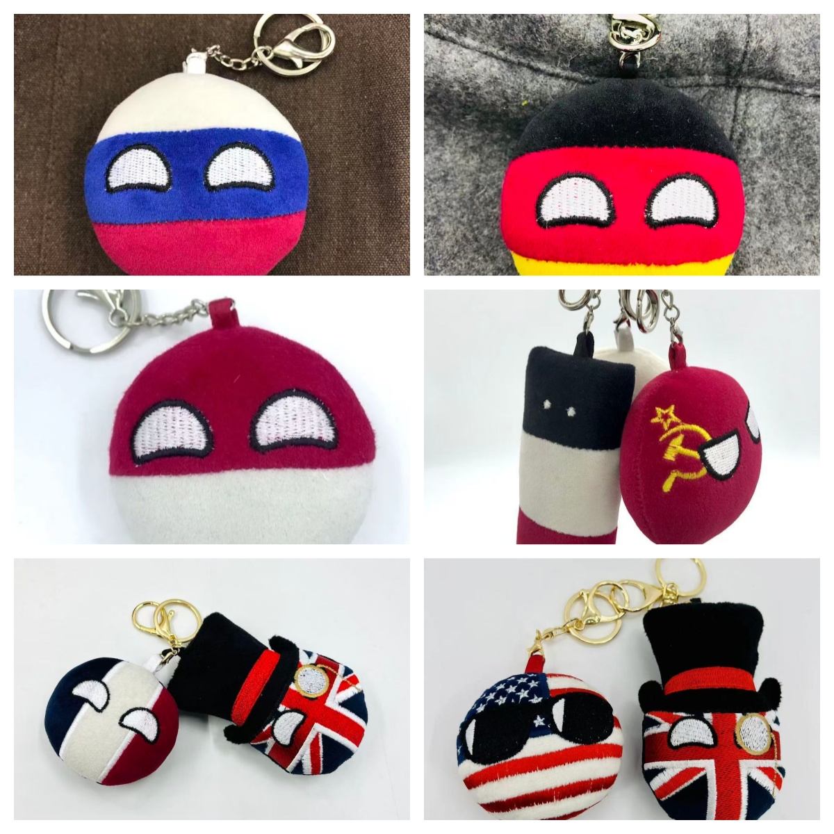 Table Tennis France - 7CM Polandball Country Ball Keychain Yugoslavia