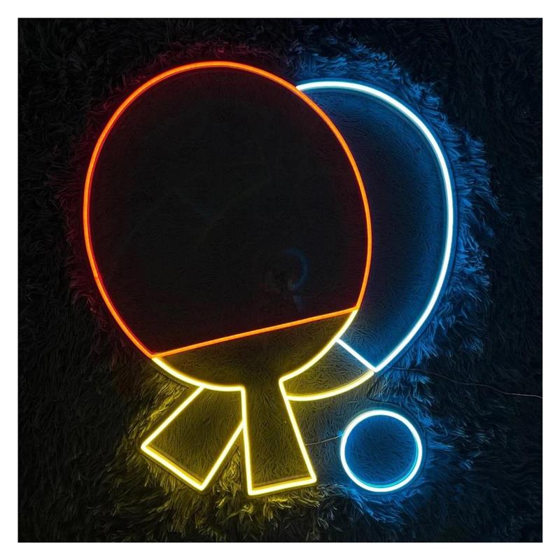 Hall Table Tennis - LED Ping Pong Paddle Neon Sign,