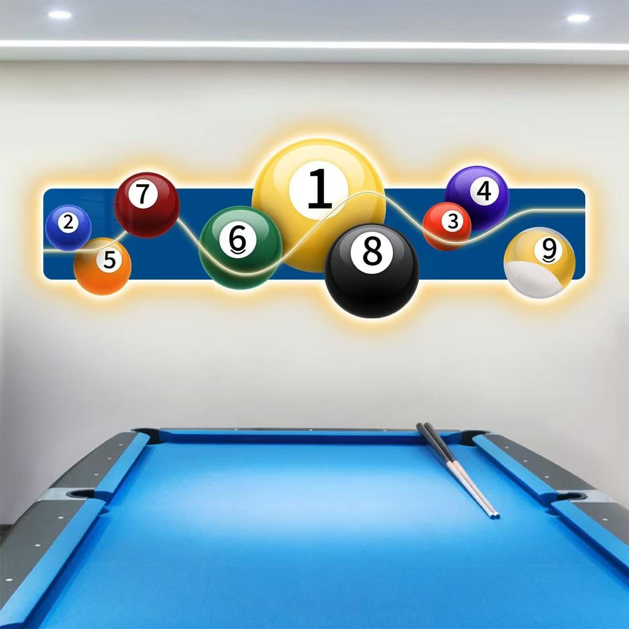 Billiards Hall Decoration Pain - Hall Table Tennis review and price