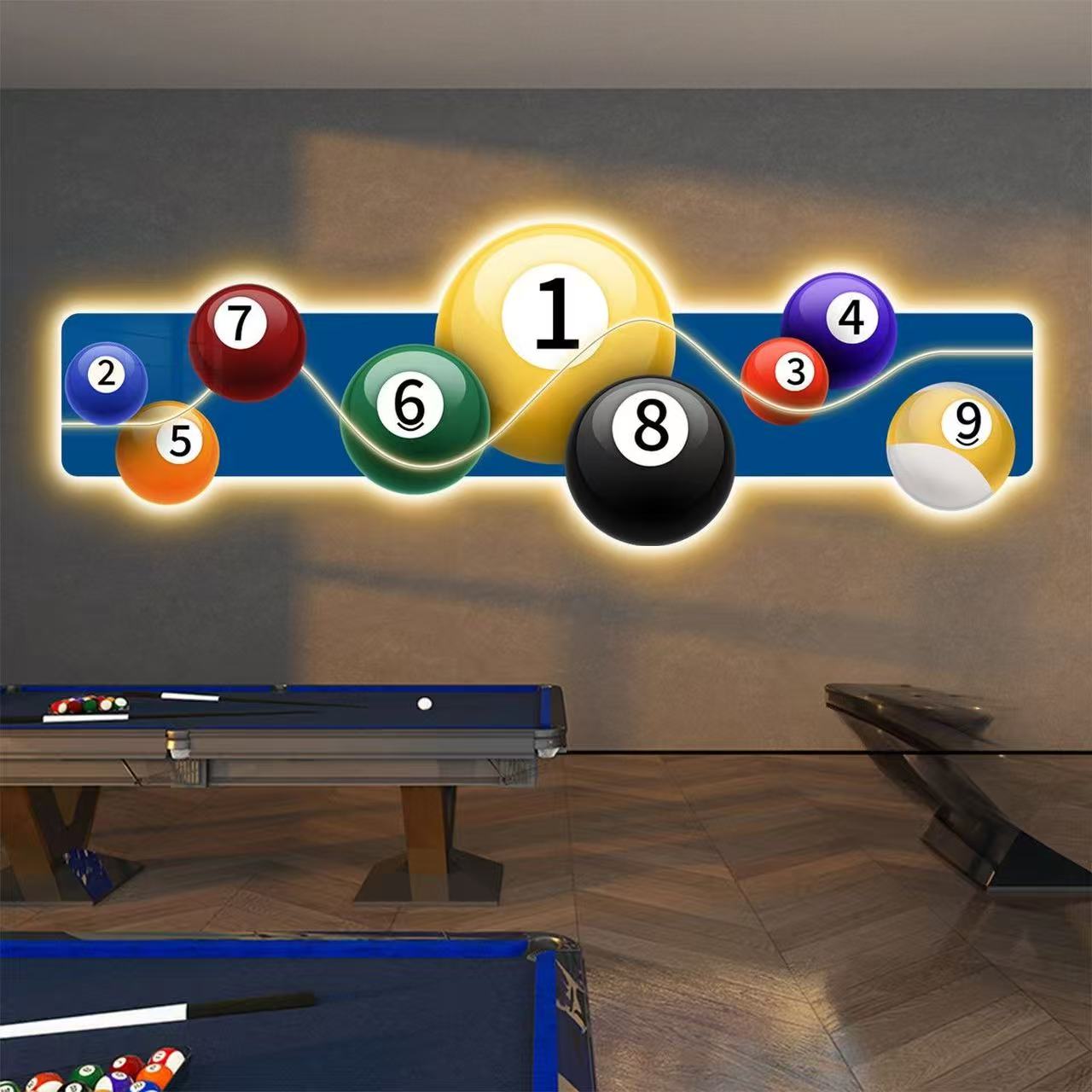 Billiards Hall Decoration Pain - Hall Table Tennis review and price